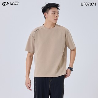 UNIFIT Men's Oversized Premium Cotton T-Shirt Minimalist Streetwear Casual Tee Round Neck UF07071