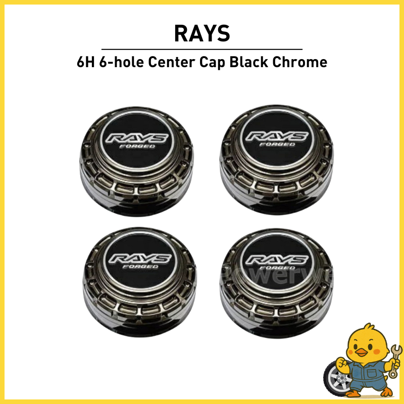RAYS VOLK RACING 6H 6-hole Center Cap Black Chrome 61000000004BK