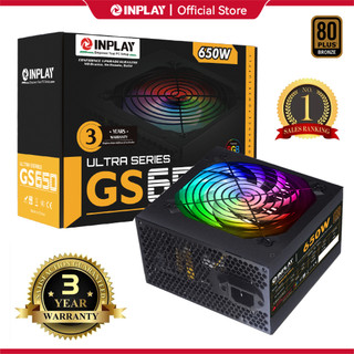 Inplay Computer ATX Power Supply 450W/550W/650W/750W Clearesult Certified 80Plus Bronze PSU