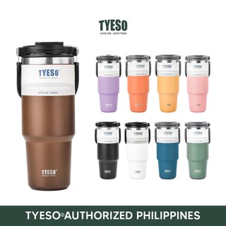 TYESO Original Vacuum Insulated Tumbler 600ml/750ml/900ml/1200ml Stainless Steel with Handle & Straw