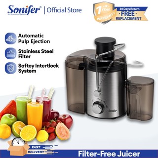 Sonifer Household Juicer Machine 400W Juice Maker Large Caliber Squeezer Juicer Blender for Fruit