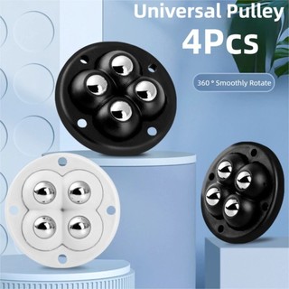 4pcs Self Adhesive Caster Wheels Mini Swivel Wheels with Stainless Steel Ballfor Storage Bins