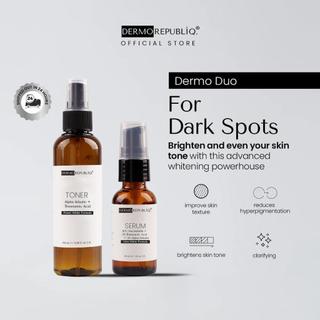 Dermorepubliq Duos Set Dark Spots (Alpha Arbutin + Tranexamic Acid Ultra Whitening Toner)