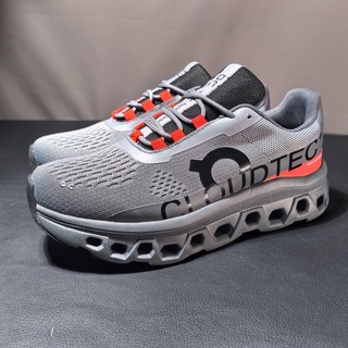 【100% Original】On Running Cloudmonster 2 White Shoes For Men, Unisex Low-Top Running Rubber Shoes