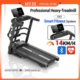 MY-HI Heavy Duty Electric Treadmill foldable Adjustable Incline LCD Display Bluetooth App 7001