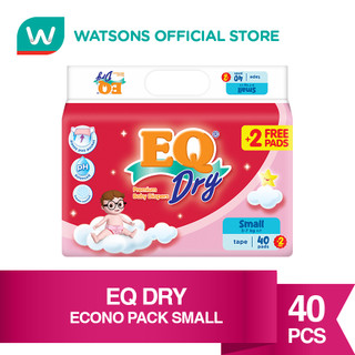 EQ Dry Disposable Baby Diapers S 40s
