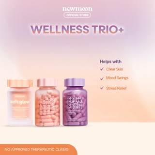 NEW MOON Wellness Trio+ | Soft Glow+ Hormo Balance Nighty Bright 200mg S-acetyl Glutathione