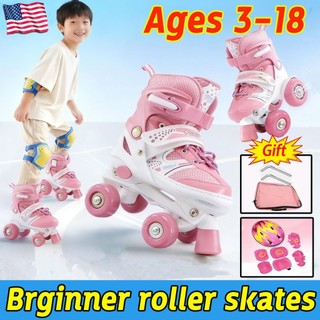 2026 NEW Roller skates Shoes For kids Adjustable skate shoes Double Row Roller Skating For Beginner