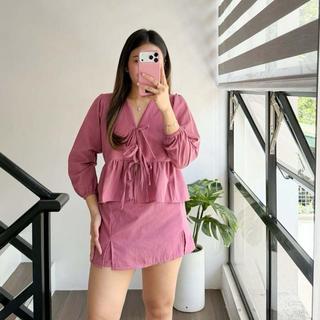 MSN | ARIA COORDINATES | COTTON LINEN FABRIC | 3 SIZES AVAILABLE FIT XS-2XL | LONG SLEEVE WITH PALDA