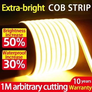 220V LED Strip Light Waterproof 10/20/30/50M COB tape lights Outdoor decoration Flexible neon strip