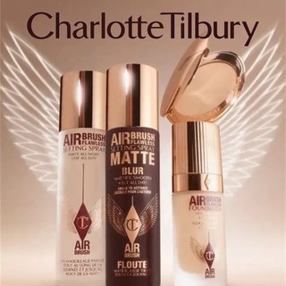 Charlotte Tilbury Airbrush Flawless Setting Spray 100ML & Finish Powder 8g 1#Fair 2#Medium.