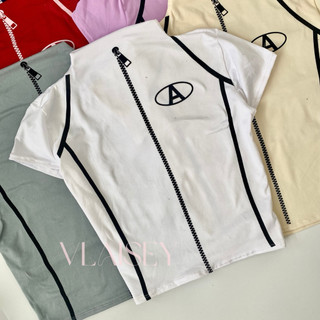 Vlaisey • Cristine Fake Zipper Retro Y2K Streetwear Cotton Basic Top