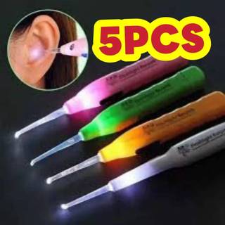 5 PCS LED Light Ear Cleaner Ear Spoon Earpick Ear Wax Remover Cleaner Flashlight