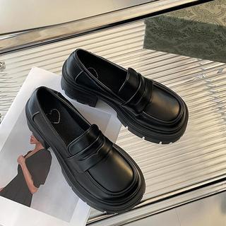 Maryjane Casual black leather Shoes school students Ankle - soft rubber train walking flex for women