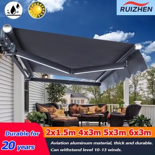 Retractable Awning Roof For Outdoor Foldable Sun shade Telescopic window Balcony Awning Heavy Duty