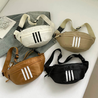 Mumu 7066 Basic Minimalist Everyday Street Sporty Style Multi- Wear Unisex Chest and Waist Belt Bag