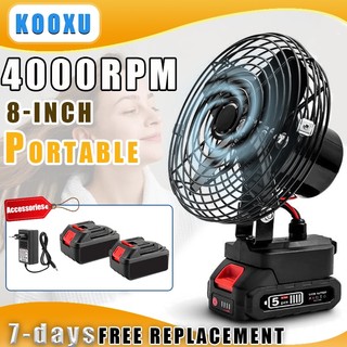 Cordless Fan High Power Fan 5000W Desktop Cooling Fan 8 Inch Portable Fan Outdoor Adjustable Fan
