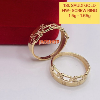 COD PAWNABLE 18k SAUDI GOLD HW SCREW RING