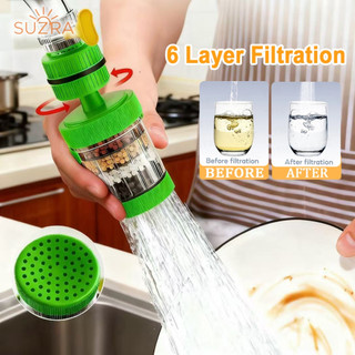SUZRA 6 Layer Filtration 360° Degrees Rotatable Faucet Filter Water Saving Kitchen Splash ProofFilte