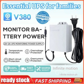 【On hand】 12V 1.5A 21000mAh Mini UPS Battery Backup for WiFi Router Modem /CCTV Camera Power Supply