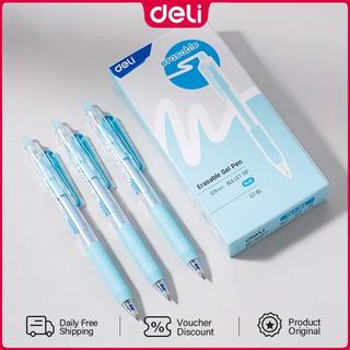 Deli New Erasable Press Pen Erasable Gel Pen 0.5mm Ballpen Black Ink ST Head 1Pc Hot Sale Stationery