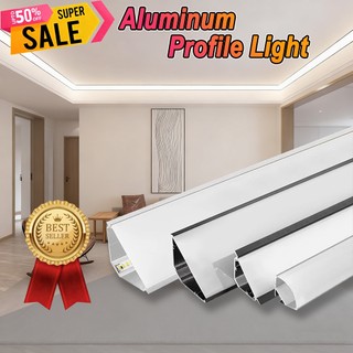 5M V Aluminum Profile Light Wall Washing Lighting Linear Corner Strip Ceiling Bedroom Decor Profile