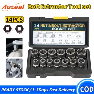 14Pcs Portable Nut Removal Tools Nut Bolt Extractor Socket Set Portable Nut Removal Tools
