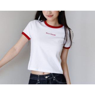 Riya Fashion high quality stylish Embroidery T-shirt blouse round neck cotton semi cropped Top 5643
