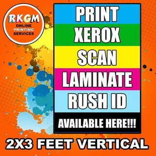 PRINT SCAN XEROX RUSH ID TARPAULIN BANNER