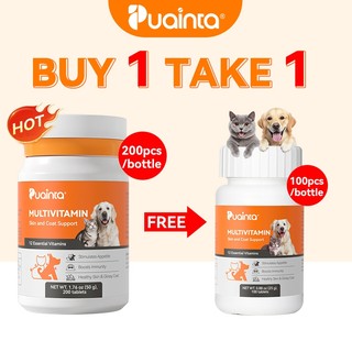PUAINTA Multivitamins for dogs and Cat for Immune System Appetite Booster Hair Loss Pet Essentials