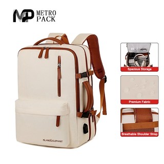 METROPACK Expandable Waterproof Travel Laptop Backpack - Back-School Student Bag | Daily & Trip Use
