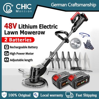 CHIC Grass Cutter Rechargeable Lithium Battery 12V/24V/48V Electric Lawn Mower Weed Garden Trimmer