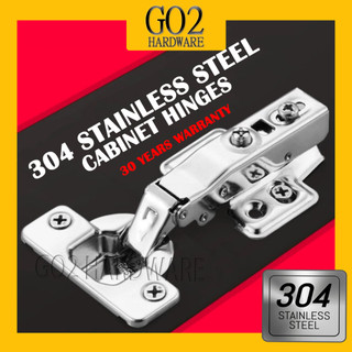 304 Stainless Steel Kitchen Cabinet Hinge Concealed Hydraulic Soft Close Hinge, 2 pcs