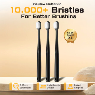 EvoSnow Premium Ten Thousand Bristles Toothbrush/Soft Bristles Eco-friendlySoft Fiber Nano Toothbrus