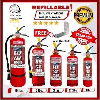 Fire extinguisher dry chemical A,B & C fires with free bracket