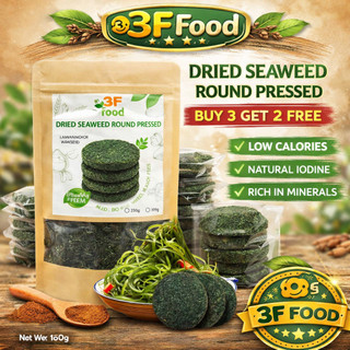 [ BUY 3 GET 2 ] DRIED SEAWEED ROUND PRESSED – Premium Wakame Discs | Healthy | No Additives