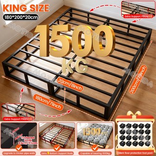 Royal Minimalist Iron Bed Iron Bed Frame Queen＆King Steel Bed Frame Single/Double Metal Bed Frame