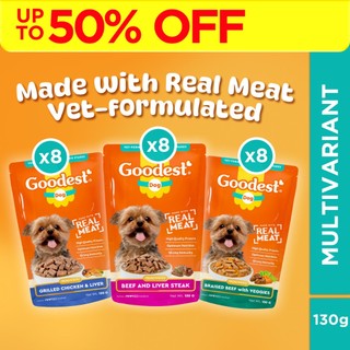 Goodest Dog Wet 130g Pack of 24 (Beef and Liver, Grilled Chicken and Liver, Braised Beef w/ Veggies)