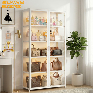 Display Cabinet Bag Storage Box with acrylic Door Perfume Organizer Aesthetic Platera Shelf for Room