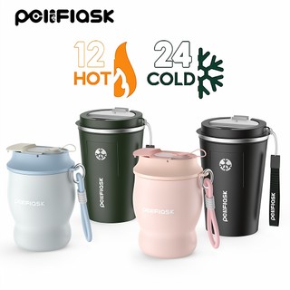 Peliflask Stainless Steel Coffee Mug With Lid 380ml Vacuum Tumbler Hot And Cold