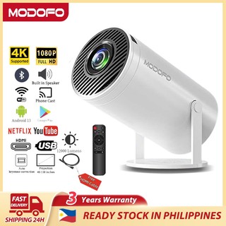 MODOFO HY300 Smart Projector Android 4K UHD Portable Mini Proyektor WiFi Bluetooth for Home Cinema
