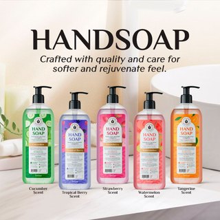 Moisturizing Hand Soap 500ml – Tangerine, Watermelon, Tropical Berry, Strawberry, Cucumber