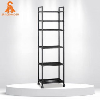 SPACEMADER 6 Layers Kitchen Rack Organizer Microwave Shelf & Pot Pan Rack Kitchen Shelf Storage