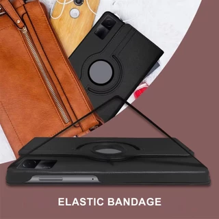 เคสหมุนได้ 360° For RedMi Pad SE 8.7/11/Pro 12.1/Pad2 11.5 ฝาหลัง PC แข็งแบบตั้งได้ หนัง PU