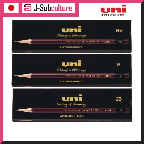 Mitsubishi Pencil Uni K Pencil Grade HB/B/2B Box of 12 (Paper Box) [Direct From Japan]