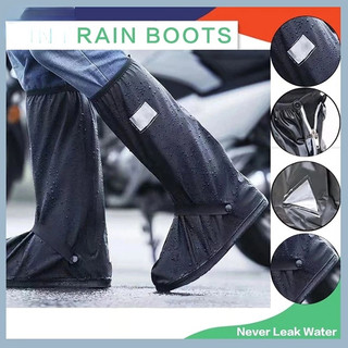 Thickened Waterproof Rain Boots Anti -Slip Wear -Resistant Zipper Shoe Covers For Rain Men Women