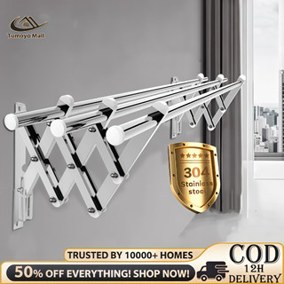 Drying Rack Retractable Foldable Sampayan Stainless Steel Wall Mounted Clothes Rack Laundry Hanger