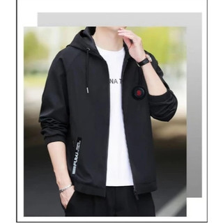 korean fashion Unisex Bomber jacket New desigh With hood With Zipper Loob