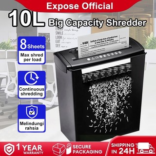 Expose Automatic Paper Shredder 7L 10L Portable A4 Cutting Shredder Machine
