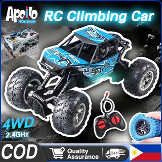 Remote Control Car 2.4Ghz 4WD Monster Truck Off-Road Vehicle with LED Light All Terrain Climbing Car
